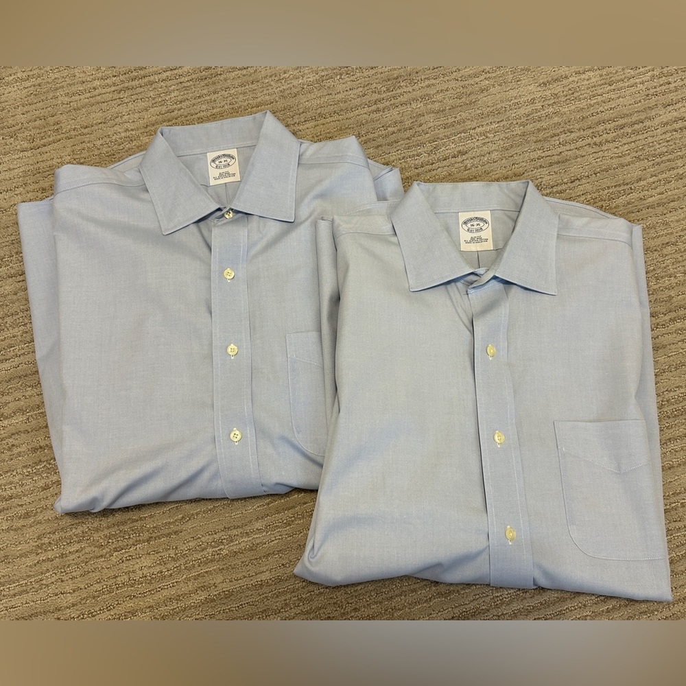 Brooks Brothers Dress Shirts Mens 16-35 Button Up Slim Fit